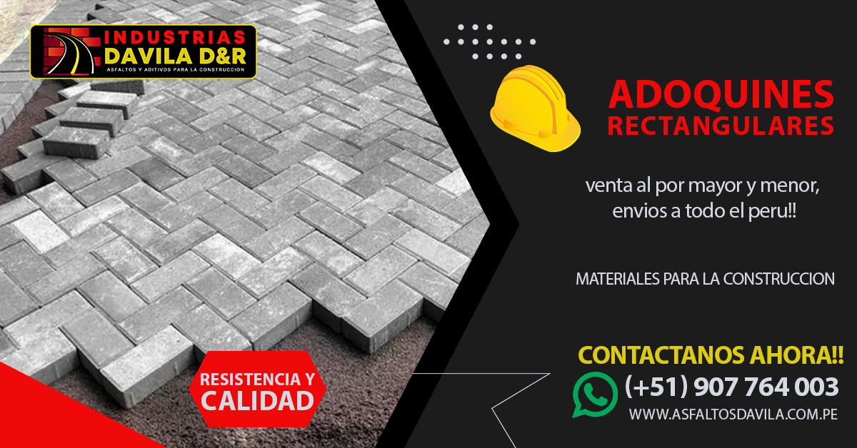 venta de adoquines rectangulares